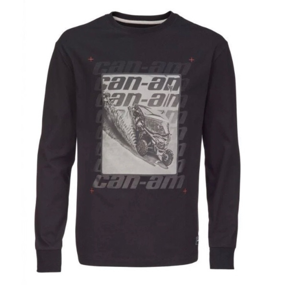 Can-Am black gray long sleeve shirt size small